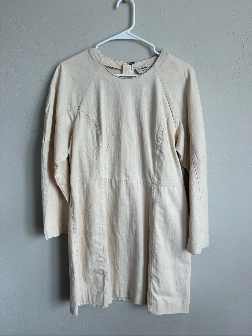 Banana Republic Cream Long-Sleeve Dress